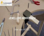 Cooksongold&#39;s jewellers workbench is supplied part assembled with the side frames and worktop ready-made. It comes with a useful attachment ideal for holding all the tools a busy workshop needs. To view Cookson&#39;s full range of jewellery making supplies visit http://www.cooksongold.com.