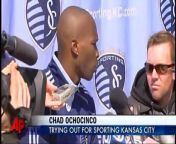 Cincinnati Bengals receiver Chad Ochocinco began his tryout with Sporting Kansas City of Major League Soccer Wednesday.