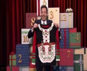 With seven shows left before The Tonight Show&#39;s Christmas break, Jimmy gives away a festive sweater to a lucky audience member.