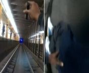 Watch: NYPD officers jump onto subway tracks to rescue man as train approaches from the train zindegi