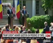 President Trump said he is willing to be questioned under oath about his conversations with fired FBI Director James Comey during a joint press conference with Romanian President Iohannis.
