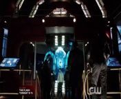 Barry (Grant Gustin), Wells (Tom Cavanagh) and Cisco (Carlos Valdes) journey to Earth-2 to rescue Wells’ daughter, Jesse (guest star) from Zoom. Barry is stunned when he runs into Earth-2 Iris (Candice Patton) and Joe (Jesse L. Martin), but nothing prepares him for meeting Killer Frost (Danielle Panabaker) and Deathstorm (guest star Robbie Amell). Meanwhile, back on Earth-1, Jay (guest star Teddy Sears) has to take over the Flash’s responsibilities when a meta-human nicknamed Geomancer (guest star Adam Stafford) attacks Central City. Millicent Shelton directed the episode written by Greg Berlanti &amp; Andrew Kreisberg and Katherine Walczak (#213). Original airdate 2/9/2016.