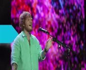 Ed Sheeran accepts the award for Song of the Year for &#92;