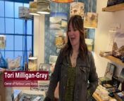 Tori Milligan-Gray owner of new Fortrose shop Harbour Lane Studio from grille shop