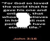 Bible Famous Quote and Bible Verse (New Testament - John 3:16)