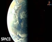 A camera aboard India’s Aditya-L1 spacecraft captured the Earth and moon. The spacecraft launched atop a PSLV rocket.&#60;br/&#62;&#60;br/&#62;Credit: Space.com &#124; footage courtesy: ISRO &#124; edited by Space.com&#39;s Steve Spaleta