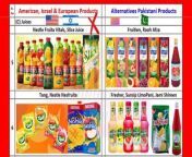 Boycott American Products , Boycott Israel Products , Boycott European Products &#60;br/&#62;&#60;br/&#62;Boycott Israel Products in Pakistan&#60;br/&#62;Boycott list israel&#60;br/&#62;Boycott products list&#60;br/&#62;Boycott products list of israel&#60;br/&#62;boycott and alternative products&#60;br/&#62;Boycott Israel &amp; It&#39;s Alternatives &#60;br/&#62;boycott american products&#60;br/&#62;The Ultimate Comparison: Pakistani Products vs International Brands&#60;br/&#62;boycott israel products effects&#60;br/&#62;Israel ki products ka boycott&#60;br/&#62;America ki products ka boycott&#60;br/&#62;List of American &amp; Israel Products&#60;br/&#62;boycott mcdonald&#39;s&#60;br/&#62;boycott israel products effects shorts&#60;br/&#62;#Boycott #American #Products , #Boycott #Israel #Products , #Boycott #European #Products &#60;br/&#62;Here&#39;s a list of products from America &amp; Israel and their alternatives in Pakistan.&#60;br/&#62;American, Israel &amp; European Products List&#60;br/&#62;Alternatives Pakistani Brands&#60;br/&#62;Cold Drinks: ❌Coca Cola ❌ 7-UP ❌ Fanta ❌ Pepsi ❌ Sprite ❌ Mirinda ❌ Mountain Dew ❌ Roar ❌ Cappy Alternatives: ✅ Gourmet Cola ✅ Gourmet Lemon Up ✅ Pakola ✅ Next Cola&#60;br/&#62;Juices: ❌ Nestle Fruita Vitals ❌ Nestle Nesfruita ❌ Tang ❌ Slice Alternatives: ✅ Fresher ✅ Fruitien ✅ Maza ✅ Vivo ✅ Sunsip LimoPani ✅ Rooh Afza ✅ Jami Shireen&#60;br/&#62;Flavoured Drinks: ❌ Milo ❌ Nesquik Alternatives: ✅ Dayfresh ✅ Shakarganj ✅ Pakola&#60;br/&#62;Restaurants: ❌KFC ❌McDonalds ❌Hardees ❌PizzaHut ❌Subway ❌Burger King ❌Hardees ❌ Baskin &amp; Robbins &#60;br/&#62;Alternatives: ✅ Burger Lab ✅ Johnny and Jugnu ✅ Smash Burger ✅ Howdy ✅ BRGR ✅️ Sweet Creme ✅ Daily Deli ✅ OPTP&#60;br/&#62;Cosmetics: ❌ L&#39;Oréal ❌ Revlon ❌ Garnier ❌ Estee Lauder ❌ Olay Alternatives: ✅ J. ✅ Luscious Cosmetics ✅ Musarrat Misbah ✅ Rivaj