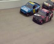 Ryan Truex passes Carson Kvapil late at Dover Motor Speedway to conquer the Monster Mile for the second year in a row.