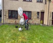 An ET and Elliott moving scarecrow at Wray Scarecrow Festival 2024.