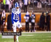 Duke set an ACC record with 572 student-athletes earning ACC Honor Roll status. That includes 67 members of the football team.