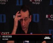 Duke&#39;s top two scorers in the opener were playing their first college game. Coach K talks about DJ Steward and Jalen Johnson&#39;s games