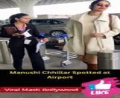 Manushi Chhillar Spotted at Airport
