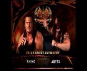 TNA Against All Odds 2006 - Rhino vs Abyss (Falls Count Anywhere Match) from boshri matam 2006