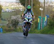 Dominic Herbertson leads Michael Sweeney in the Open A Superbike race at the Cemcor Cookstown 100 in Co Tyrone.