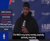 39-year-old LeBron James discusses his future in the NBA, and whether he will play with his son Bronny