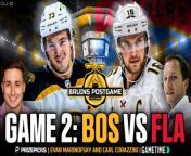 Evan Marinofsky and Carl Corazzini go LIVE to recap Game 2 of Bruins vs Panthers!&#60;br/&#62;&#60;br/&#62;This episode of the Bruins Postgame Show is brought to you by:&#60;br/&#62;&#60;br/&#62;Prize Picks! Get in on the excitement with PrizePicks, America’s No. 1 Fantasy Sports App, where you can turn your hoops knowledge into serious cash. Download the app today and use code CLNS for a first deposit match up to &#36;100! Pick more. Pick less. It’s that Easy! Go to https://PrizePicks.com/CLNS&#60;br/&#62;&#60;br/&#62;Take the guesswork out of buying NBA tickets with Gametime. Download the Gametime app, create an account, and use code CLNS for &#36;20 off your first purchase. Download Gametime today. Last minute tickets. Lowest Price. Guaranteed. Terms apply.&#60;br/&#62;&#60;br/&#62;#NHLBruins #Bruins #NHL #Hockey #Panthers