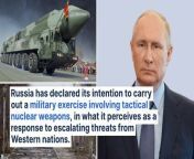 The Russian defense ministry has ordered the exercise under the directive of President Vladimir Putin, Reuters reported on Monday. The exercise, designed to test the combat readiness of non-strategic nuclear forces, will involve missile formations in the Southern Military District and naval forces.