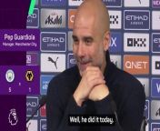 Manchester City boss Pep Guardiola says he was &#39;really pleased&#39; for Erling Haaland after their 5-1 victory