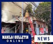 Firefighters extinguish a fire that hit a residential area along San Andres corner Benitez Street in Manila on Tuesday, May 7, 2024. The fire, which was raised to second alarm, was declared under control by the Bureau of Fire Protection (BFP) at 11:48 am. (MB Video Noel B. Pabalate)