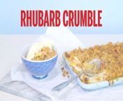 Rhubarb crumble is a warming fruity pud with a sweet crunchy topping, an ideal treat for the family after a Sunday lunch. Crumble is an easy dessert to make, and this step by step recipe is the perfect guide.