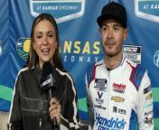 Kyle Larson catches up with Jessie Punch and reacts to his Kansas win that is officially the closest finish in NASCAR Cup Series history.