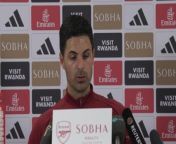 Arsenal boss Mikel Arteta says his side are trying to end Manchester City&#39;s dominance of the Premier League as they prepare for a crucial clash with Manchester United&#60;br/&#62;Sobha Realty training centre, London Colney, London, UK