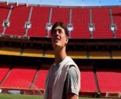 Louis Rees-Zammit takes in Arrowhead Stadium after signing for Kansas City ChiefsKansas City Chiefs