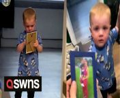 This adorable video shows a one-year-old boy clutching a picture of his &#39;missing&#39; mum after she had left the house - for just over an hour.Holly Stubbs, 26, left one-year-old son Tommy Lee Wilkinson at home with dad Lee Wilkinson while she went out to teach a fitness class.However, Tommy was less than impressed and began staring out of the window and cradling a picture of his beloved mummy.Lee Wilkinson, 29, tried to reassure little Tommy that mum would be home soon and that he could cuddle his daddy, but the toddler refused and continued to stare at the picture Holly, who runs her own fitness business called &#39;The Land of Holly&#39;, received the video as she got in her car to drive home and rushed back to be reunited with her &#92;