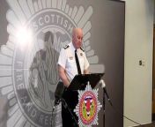 A firefighter who is in critical condition after the blaze at the Jenners building in Princes Street has been named as Barry Martin from Fife. Scottish Fire and Rescue Service Interim Chief Officer Ross Haggart holds a press conference to give more information. Video by reporter Anna Bryan.