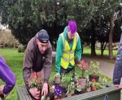Up The Garden Bath install new planters at Central Park from video la new mp3 park