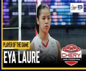 PVL Player of the Game Highlights: Eya Laure slays in birthday showing for Chery Tiggo vs. Petro Gazz from showing panty from saree com
