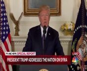 President Trump announces joint air strikes in Syria with assistance from France and Great Britain