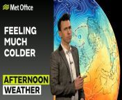 Cold front is crossing, getting colder once it clears, some sunny spells, but blustery winds and showers too – This is the Met Office UK Weather forecast for the afternoon of 22/03/24. Bringing you today’s weather forecast is Aidan McGivern.