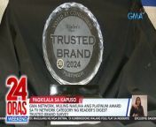 Muling kinilala ang GMA Network sa 26th Trusted Brand Survey ng Reader’s Digest.&#60;br/&#62;&#60;br/&#62;&#60;br/&#62;24 Oras Weekend is GMA Network’s flagship newscast, anchored by Ivan Mayrina and Pia Arcangel. It airs on GMA-7, Saturdays and Sundays at 5:30 PM (PHL Time). For more videos from 24 Oras Weekend, visit http://www.gmanews.tv/24orasweekend.&#60;br/&#62;&#60;br/&#62;#GMAIntegratedNews #KapusoStream&#60;br/&#62;&#60;br/&#62;Breaking news and stories from the Philippines and abroad:&#60;br/&#62;GMA Integrated News Portal: http://www.gmanews.tv&#60;br/&#62;Facebook: http://www.facebook.com/gmanews&#60;br/&#62;TikTok: https://www.tiktok.com/@gmanews&#60;br/&#62;Twitter: http://www.twitter.com/gmanews&#60;br/&#62;Instagram: http://www.instagram.com/gmanews&#60;br/&#62;&#60;br/&#62;GMA Network Kapuso programs on GMA Pinoy TV: https://gmapinoytv.com/subscribe