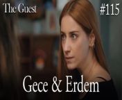 Gece &amp; Erdem #115&#60;br/&#62;&#60;br/&#62;Escaping from her past, Gece&#39;s new life begins after she tries to finish the old one. When she opens her eyes in the hospital, she turns this into an opportunity and makes the doctors believe that she has lost her memory.&#60;br/&#62;&#60;br/&#62;Erdem, a successful policeman, takes pity on this poor unidentified girl and offers her to stay at his house with his family until she remembers who she is. At night, although she does not want to go to the house of a man she does not know, she accepts this offer to escape from her past, which is coming after her, and suddenly finds herself in a house with 3 children.&#60;br/&#62;&#60;br/&#62;CAST: Hazal Kaya,Buğra Gülsoy, Ozan Dolunay, Selen Öztürk, Bülent Şakrak, Nezaket Erden, Berk Yaygın, Salih Demir Ural, Zeyno Asya Orçin, Emir Kaan Özkan&#60;br/&#62;&#60;br/&#62;CREDITS&#60;br/&#62;PRODUCTION: MEDYAPIM&#60;br/&#62;PRODUCER: FATIH AKSOY&#60;br/&#62;DIRECTOR: ARDA SARIGUN&#60;br/&#62;SCREENPLAY ADAPTATION: ÖZGE ARAS