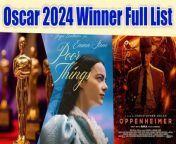 2024 Oscars Winners List: ‘Oppenheimer’ Wins Most with 7, ‘Poor Things’ Second with 4.Watch Video To Know More &#60;br/&#62; &#60;br/&#62;#Oscars2024 #WinnersList #Oppenheimer #PoorThings #AwardFunction&#60;br/&#62;~PR.128~ED.134~