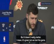 Jusuf Nurkic&#39;s 31 rebounds against Oklahoma City Thunder was a new franchise record for the Phoenix Suns