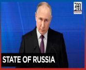 Putin warns of nuclear war, promises support&#60;br/&#62;&#60;br/&#62;Russian President Vladimir Putin warns the West of a potential global nuclear war if it expands involvement in Ukraine, while also addressing economic and social issues in his state-of-the-nation address. He promised to boost the national economy, improve education and healthcare, and support young families ahead of the upcoming election where he is likely to secure another six-year term.&#60;br/&#62;&#60;br/&#62;Photos by AP &#60;br/&#62;&#60;br/&#62;Subscribe to The Manila Times Channel - https://tmt.ph/YTSubscribe &#60;br/&#62;Visit our website at https://www.manilatimes.net &#60;br/&#62; &#60;br/&#62;Follow us: &#60;br/&#62;Facebook - https://tmt.ph/facebook &#60;br/&#62;Instagram - https://tmt.ph/instagram &#60;br/&#62;Twitter - https://tmt.ph/twitter &#60;br/&#62;DailyMotion - https://tmt.ph/dailymotion &#60;br/&#62; &#60;br/&#62;Subscribe to our Digital Edition - https://tmt.ph/digital &#60;br/&#62; &#60;br/&#62;Check out our Podcasts: &#60;br/&#62;Spotify - https://tmt.ph/spotify &#60;br/&#62;Apple Podcasts - https://tmt.ph/applepodcasts &#60;br/&#62;Amazon Music - https://tmt.ph/amazonmusic &#60;br/&#62;Deezer: https://tmt.ph/deezer &#60;br/&#62;Tune In: https://tmt.ph/tunein&#60;br/&#62; &#60;br/&#62;#TheManilaTimes &#60;br/&#62;#worldnews &#60;br/&#62;#russia
