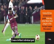 Mohammed Kudus left his West Ham team-mates in awe after a superb solo goal against Freiburg.