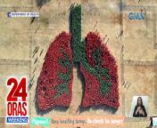 5,596 na mga taong naka-orange at green shirts at sumbrero ang lumahok sa higanteng formation ng baga ng tao. Opisyal itong kinilala ng Guinness World Record bilang world’s largest human lung formation.&#60;br/&#62;&#60;br/&#62;&#60;br/&#62;24 Oras Weekend is GMA Network’s flagship newscast, anchored by Ivan Mayrina and Pia Arcangel. It airs on GMA-7, Saturdays and Sundays at 5:30 PM (PHL Time). For more videos from 24 Oras Weekend, visit http://www.gmanews.tv/24orasweekend.&#60;br/&#62;&#60;br/&#62;#GMAIntegratedNews #KapusoStream&#60;br/&#62;&#60;br/&#62;Breaking news and stories from the Philippines and abroad:&#60;br/&#62;GMA Integrated News Portal: http://www.gmanews.tv&#60;br/&#62;Facebook: http://www.facebook.com/gmanews&#60;br/&#62;TikTok: https://www.tiktok.com/@gmanews&#60;br/&#62;Twitter: http://www.twitter.com/gmanews&#60;br/&#62;Instagram: http://www.instagram.com/gmanews&#60;br/&#62;&#60;br/&#62;GMA Network Kapuso programs on GMA Pinoy TV: https://gmapinoytv.com/subscribe