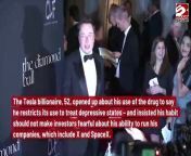 In an interview in which he admitted to suffering depression-style states, Elon Musk insisted he only takes ketamine “once in a while” to battle his blues.
