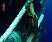 Italian police released footage of the interior of the capsized Costa Concordia showing the underwater interior of the cruise ship.