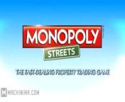 Monoploy Streets Debut Trailer [HD]&#60;br/&#62;Developer: EA&#60;br/&#62;Release: 10/5/2010&#60;br/&#62;Genre: Party&#60;br/&#62;Platform: PS3/X360&#60;br/&#62;Publisher: EA&#60;br/&#62;Website: http://www.ea.com/games/monopoly-streets&#60;br/&#62;MONOPOLY Streets will come loaded with an array of imaginative twists such as the ability to establish &#92;