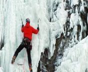 Recently released footage shows professional climber Will Gadd becoming the first person ever to to ascend frozen sections of the world&#39;s largest flowing waterfall, Niagara Falls.