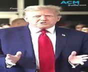Former US President Donald Trump delivered a speech ahead his criminal trial where he is accused of covering up a hush-money payment, calling the case an “assault on America”.