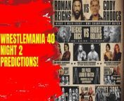 Check out our WrestleMania 40 Night 2 predictions!Who will come out on top? #WWE #WrestleMania40 #RomanReigns #SethRollins #DrewMcIntyre #LoganPaul #RandyOrton #KevinOwens #AJStyles #BobbyLashley #Bayley
