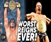 Unfortunately, this one was a lot easier to write. These are the 10 worst WWE World Heavyweight Championship Reigns ever.&#60;br/&#62;&#60;br/&#62;00:00 - Start&#60;br/&#62;00:56 - 10&#60;br/&#62;01:49 - 9&#60;br/&#62;02:44 - 8&#60;br/&#62;03:38 - 7&#60;br/&#62;04:52 - 6&#60;br/&#62;05:57 - 5&#60;br/&#62;07:01 - 4&#60;br/&#62;08:14 - 3&#60;br/&#62;09:17 - 2&#60;br/&#62;10:26 - 1&#60;br/&#62;&#60;br/&#62;SUBSCRIBE TO partsFUNknown: https://bit.ly/2J2Hl6q&#60;br/&#62;TWITTER: https://twitter.com/partsfunknown&#60;br/&#62;FACEBOOK: https://www.facebook.com/partsfunknown/&#60;br/&#62;Buy wrestling merchandise here: https://www.wrestleshop.com/&#60;br/&#62;Read more Feature content here on WrestleTalk.com: https://wrestletalk.com/features/