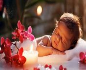 Lullaby music for baby to sleep well in 3 minutes. Gentle music, flowing water #4