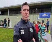 Buckie Thistle lifted the Highland League title to end a seven year trophy wait after a 1-0 win over Keith. Interviews with manager Graeme Stewart and players Marcus Goodall and Max Barry at the Victoria Park party.