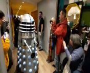 Cavalcade of the Daleks as they open the Capitol Seven Wonders Dr Who conventionat the Holiday Inn, Birmingham.